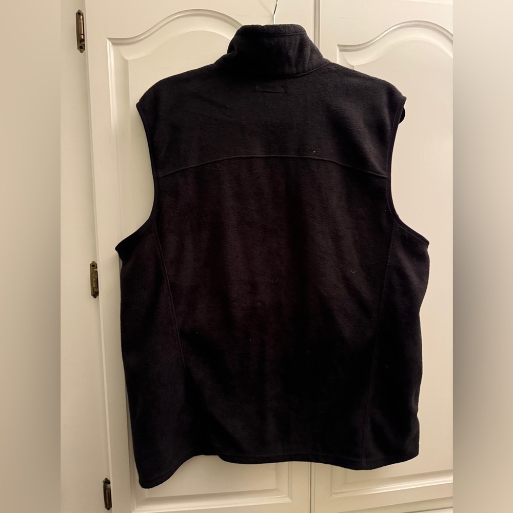 EDDIE BAUER Men's Black Fleece Vest Full Zip Size Large - Picture 2 of 3
